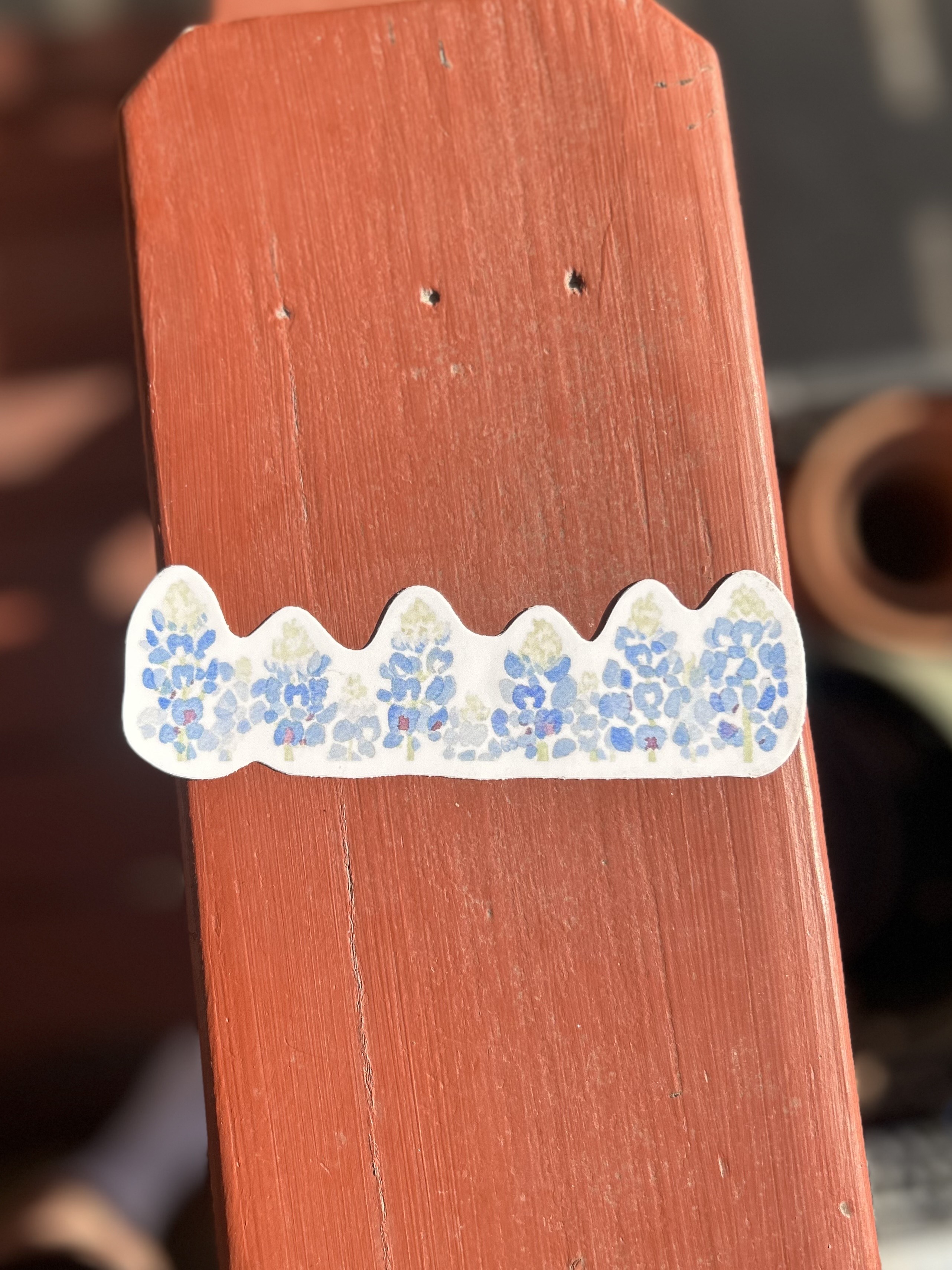 Bluebonnets, horizontal sticker
