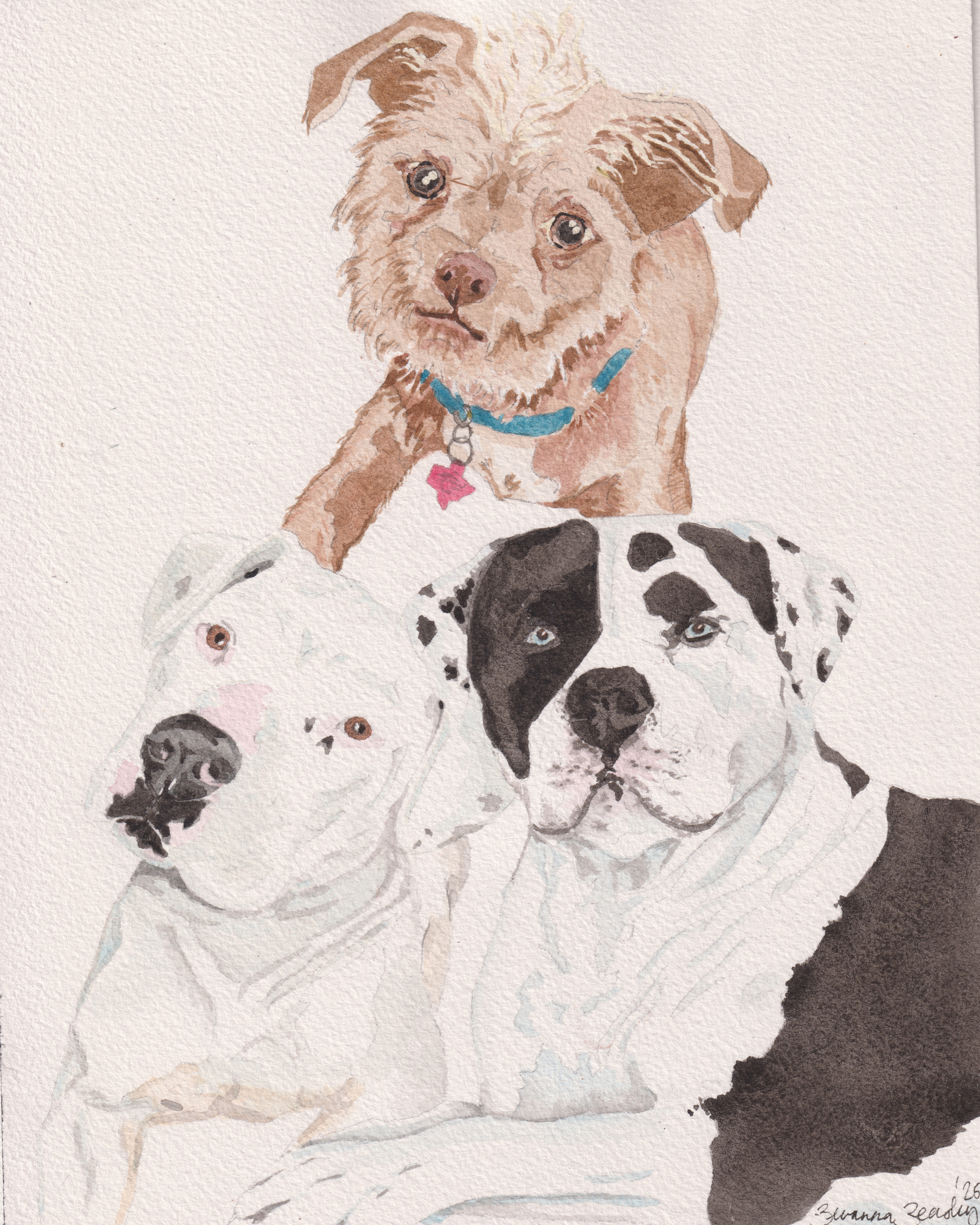 Add-on pets to custom pet portrait