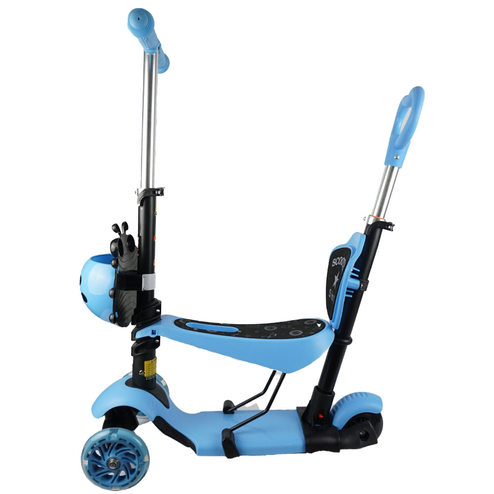 iNFANCiA FELiZ Scooter Ladybug (Catarina), con Asiento montable y desmontable, Ruedas con Luz LED para Niños de 2 a 8 años