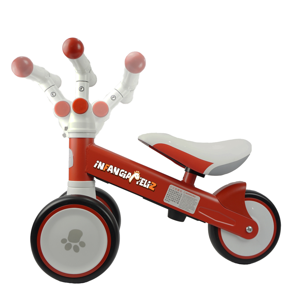 iNFANCiA FELiZ QII Triciclo Transformable, Bici polivalente, Triciclo y Bicicleta Entrenadora con o sin pedales y Carro de Equilibrio Ideal para niños y niñas de 1 a 3 años Practico, ligero y portátil