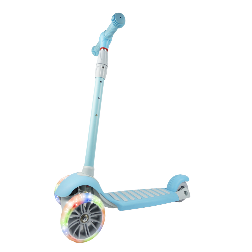 iNFANCiA FELiZ Scooter F, Juguete para niños y niñas de 2 a 8 años con manubrio Ajustable y Ruedas Delanteras con Luces LED. 