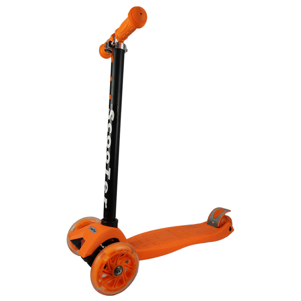 iNFANCiA FELiZ Scooter G con Ruedas luz LED, Colores Fluorescente para niños y niñas de 3 a 10 años.
