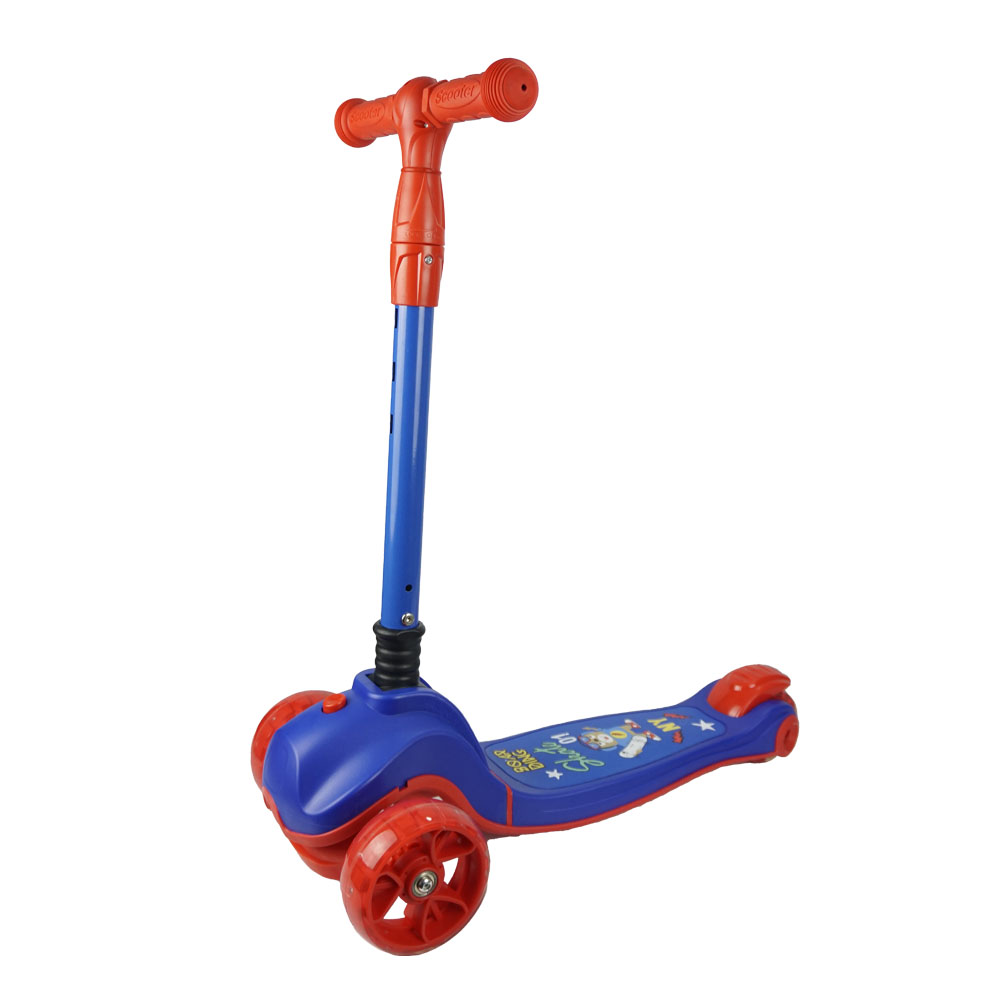 iNFANCiA FELiZ Scooter C Oso Juguete para niños y niñas de 2 a 8 años con manubrio Ajustable y Ruedas Delanteras con Luces LED. Excelente Regalo, monopatín, patín del Diablo