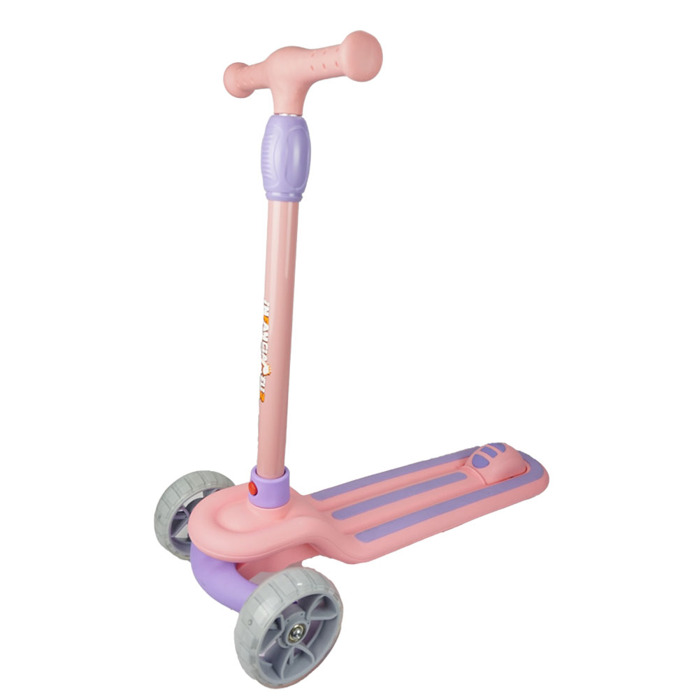 iNFANCiA FELiZ Scooter A Futurista, Juguete para niños y niñas de 3 a 10 años con manubrio Ajustable y Ruedas Delanteras con Luces LED. Excelente Regalo, monopatín, patín del Diablo
