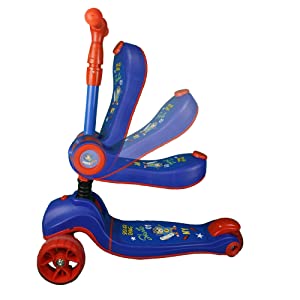 iNFANCiA FELiZ Scooter Oso Musical patín del Diablo, Juguete para niños 2 a 7 años con manubrio Ajustable y Ruedas Delanteras con Luces LED y Sonidos Musicales, Cuenta con un Asiento Flexible.