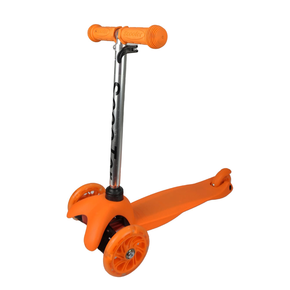 iNFANCiA FELiZ H&F Scooter con 3 Ruedas con Luz Led, monopatín, Patinete, patín del Diablo, para Niños de 2 a 6 años. 