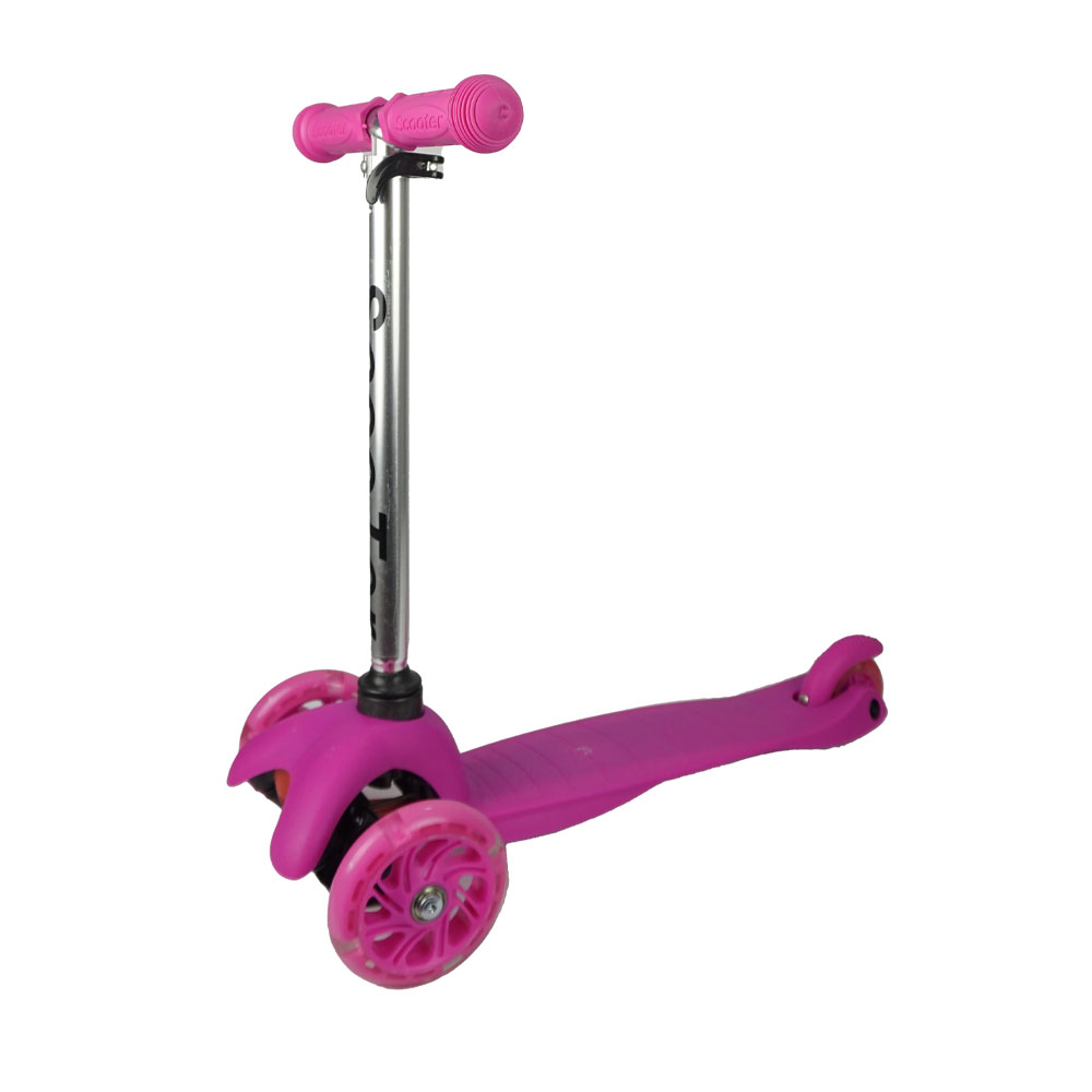 iNFANCiA FELiZ H&F Scooter con 3 Ruedas con Luz Led, monopatín, Patinete, patín del Diablo, para Niños de 2 a 6 años. 