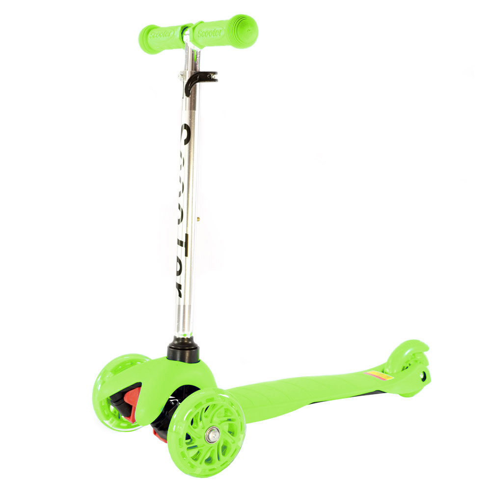 iNFANCiA FELiZ H&F Scooter con 3 Ruedas con Luz Led, monopatín, Patinete, patín del Diablo, para Niños de 2 a 6 años. 
