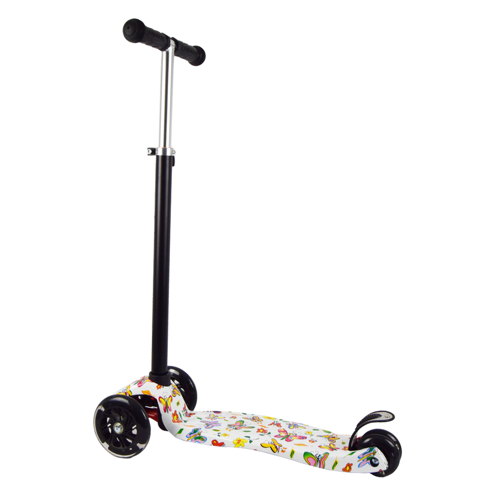 iNFANCiA FELiZ Scooter, monopatín, patín del Diablo, Patinete con 4 Ruedas Luz Led para Niños de 3 a 12 años, diseño Girly en sueños, Ligero y fácil de almacenar 