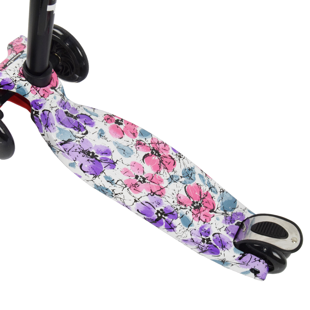 iNFANCiA FELiZ Scooter, monopatín, patín del Diablo, Patinete con 4 Ruedas Luz Led para Niños de 3 a 12 años, diseño Girly en sueños, Ligero y fácil de almacenar 