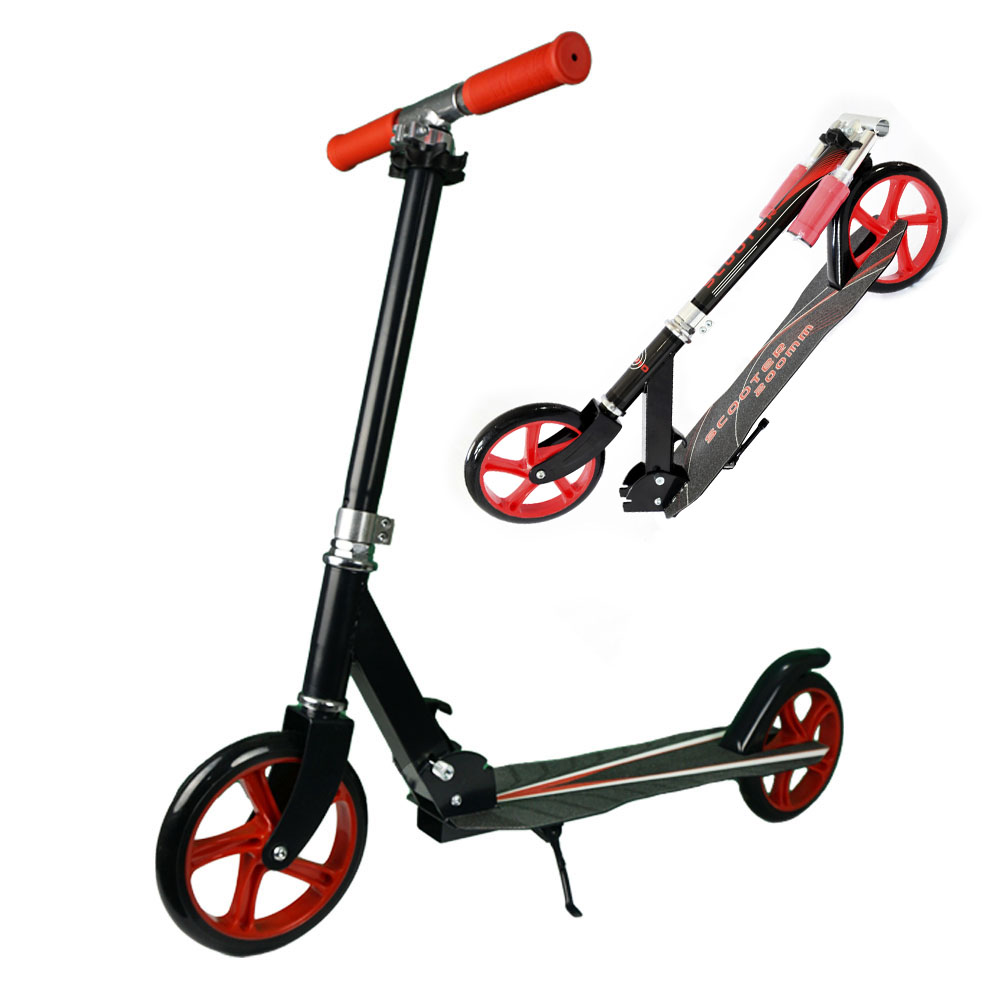 iNFANCiA FELiZ Scooter Patinete Plegable Ideal para Transportar en la Ciudad, monopatín, patín del Diablo, para Adolescentes y Adultos. soporta 100kg, Acero Reforzado