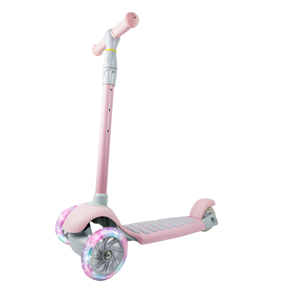 iNFANCiA FELiZ Scooter H, Juguete para niños y niñas de 2 a 8 años con manubrio Ajustable y Ruedas Delanteras con Luces LED. 