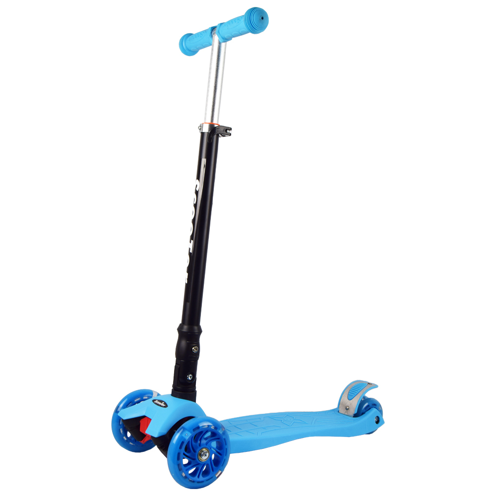 iNFANCiA FELiZ Scooter GX con Ruedas luz LED, Colores Fluorescente para niños y niñas de 3 a 10 años. monopatín, Patinete, patín del Diablo, excelente Regalo, es Plegable par su fácil Almacenamiento
