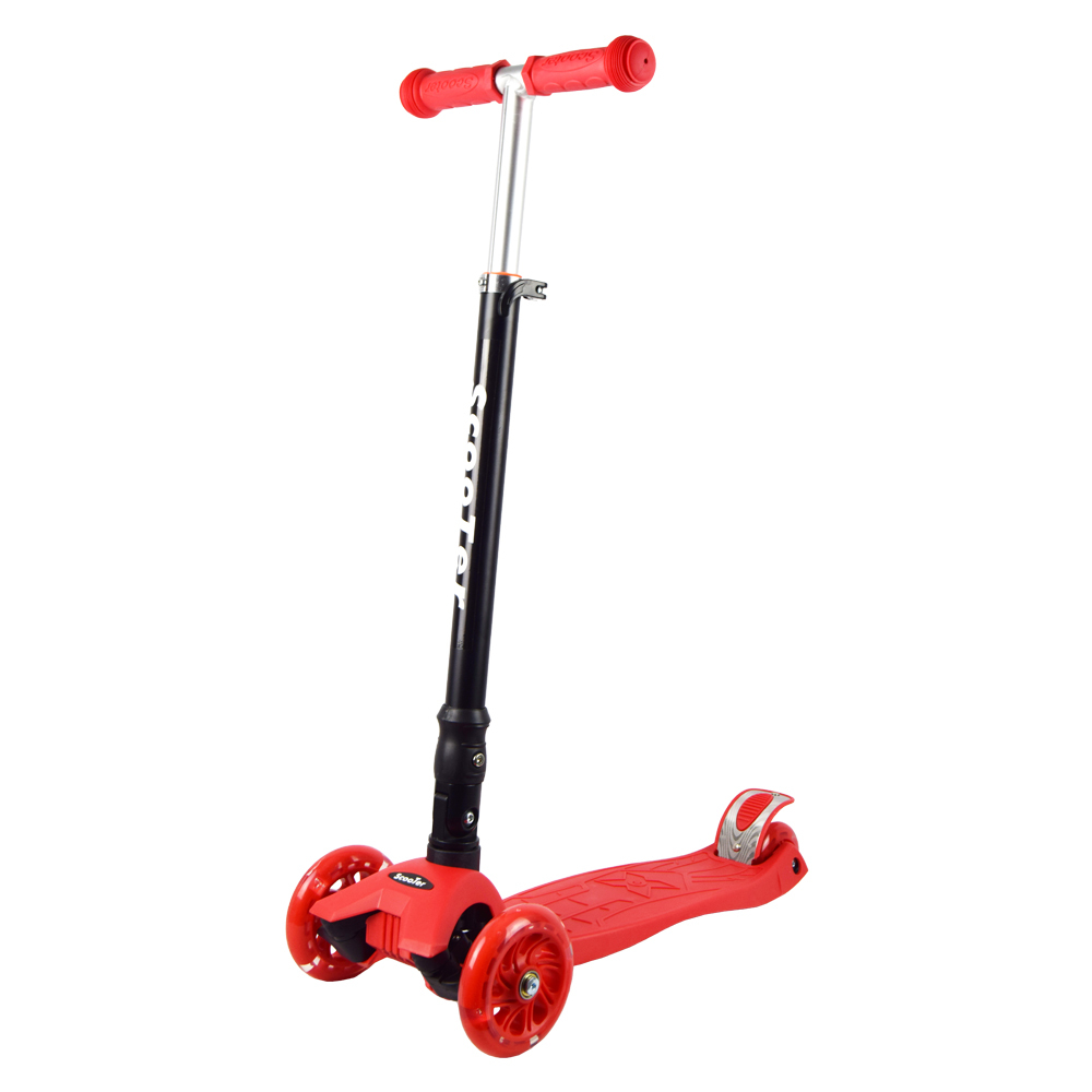 iNFANCiA FELiZ Scooter GX con Ruedas luz LED, Colores Fluorescente para niños y niñas de 3 a 10 años. monopatín, Patinete, patín del Diablo, excelente Regalo, es Plegable par su fácil Almacenamiento