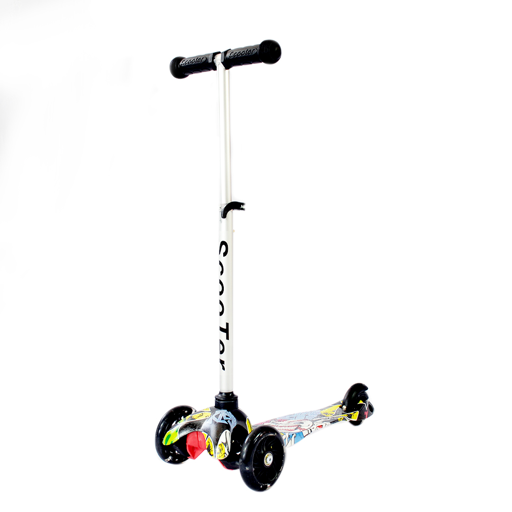 iNFANCiA FELiZ :) Juguete Scooter, Ajustable con Luces LED en Las Ruedas, Regalo Ideal para niños y niñas de 2 a 7 años. patín del Diablo, patineta