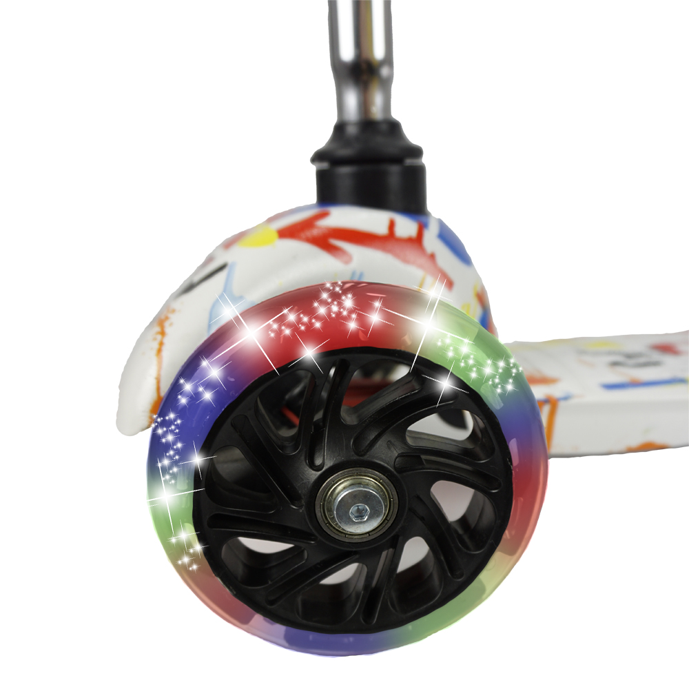iNFANCiA FELiZ :) Juguete Scooter, Ajustable con Luces LED en Las Ruedas, Regalo Ideal para niños y niñas de 2 a 7 años. patín del Diablo, patineta