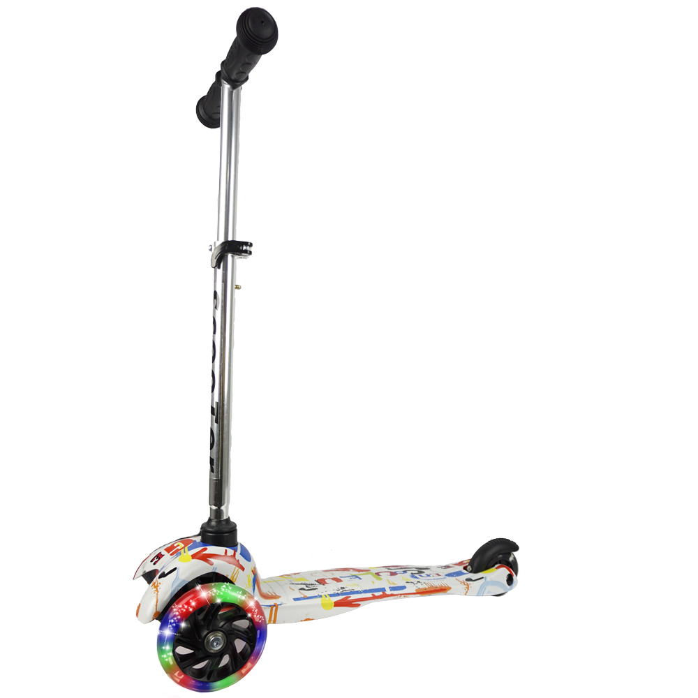 iNFANCiA FELiZ :) Juguete Scooter, Ajustable con Luces LED en Las Ruedas, Regalo Ideal para niños y niñas de 2 a 7 años. patín del Diablo, patineta