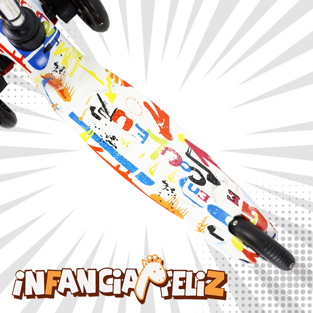 iNFANCiA FELiZ :) Juguete Scooter, Ajustable con Luces LED en Las Ruedas, Regalo Ideal para niños y niñas de 2 a 7 años. patín del Diablo, patineta