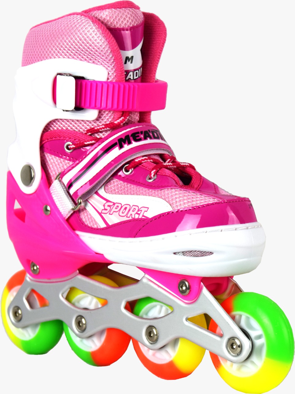 iNFANCiA FELiZ 7128AT Patines en línea recreativos Skates Ajustables al pie Unisex para niños, niñas, jóvenes y Adultos, Excelentes par iniciarse en el Patinaje.