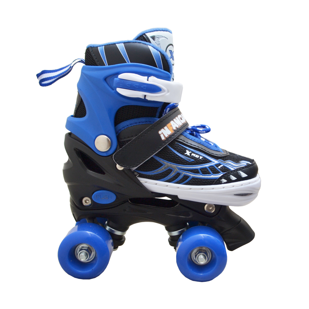 iNFANCiA FELiZ 601CT Patines Quads en Paralelo,Ajustables para niños y niñas de 5 a 12 años.Excelentes para iniciarse en el Patinaje, Bota Flexible a 4 Niveles de Ajuste, Ligeros y Resistentes