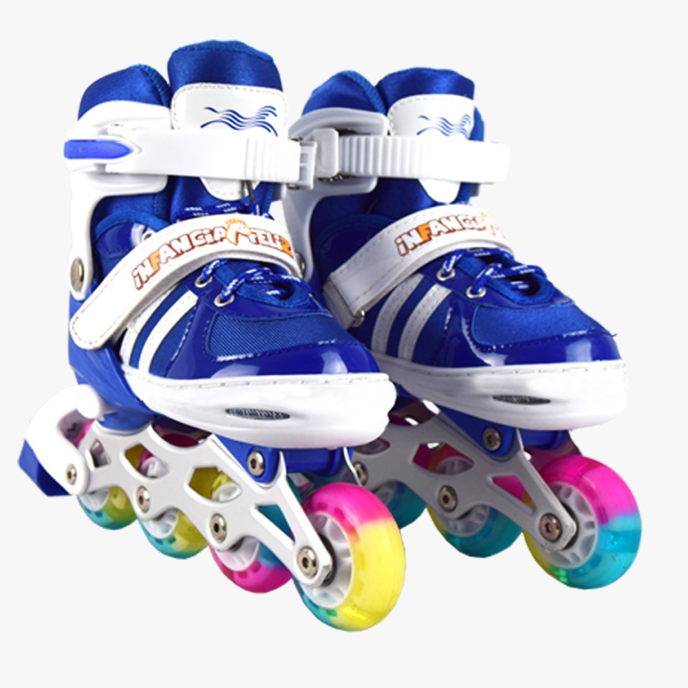 iNFANCiA FELiZ 608AT Patines Arcoíris en línea con LUZ LED Ajustables al pie en 4 Niveles Unisex para niños, niñas, jóvenes y Adultos, perfectos para iniciarse en el Patinaje