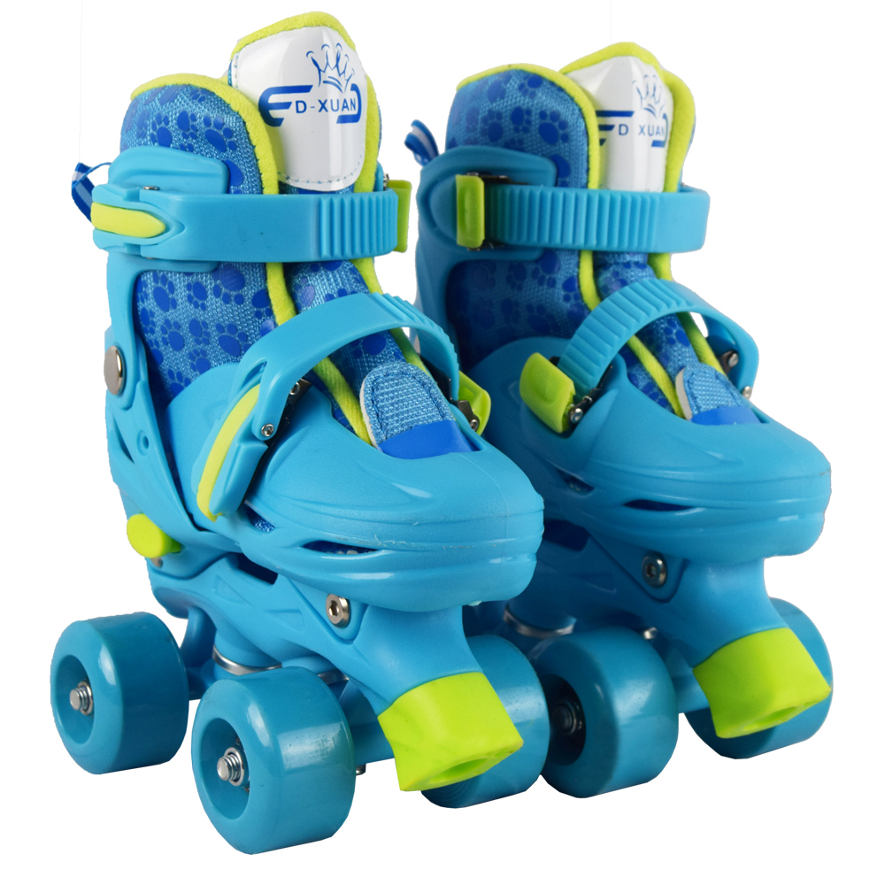 iNFANCiA FELiZ XMBT-006A Patines Quads en Eje Paralelo, Ajustables para niños y niñas de 4 a 6 años, Excelentes para iniciarse en el Patinaje