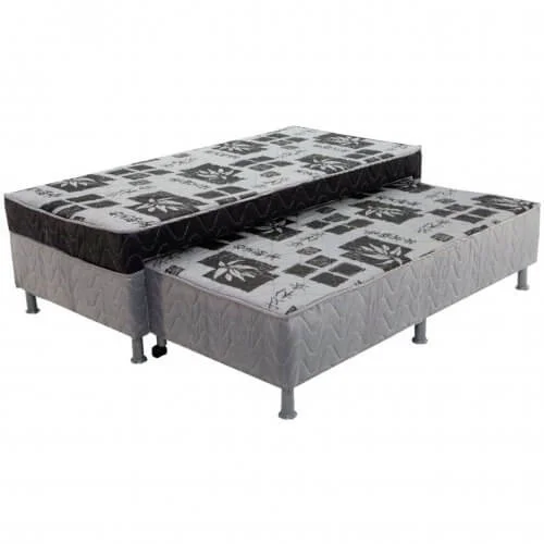 Bicama Box Gardenia Solteiro Ortopédica com Cama Auxiliar