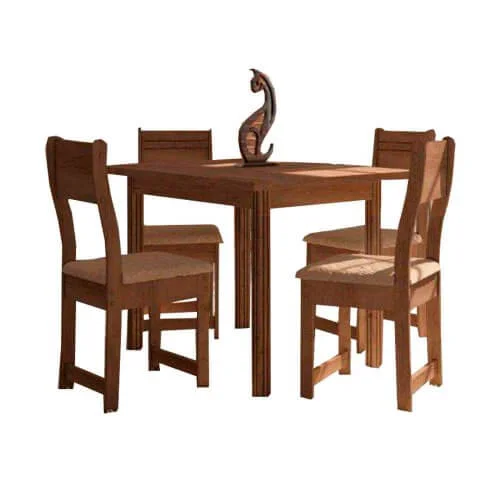Conjunto de Mesa Dallas 4 Cadeiras Nocce Plus Caribe Indekes
