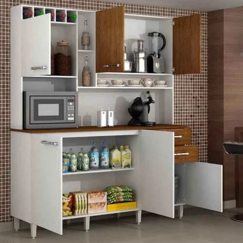 Armário De Cozinha Topázio 6 Portas e 2 Gavetas