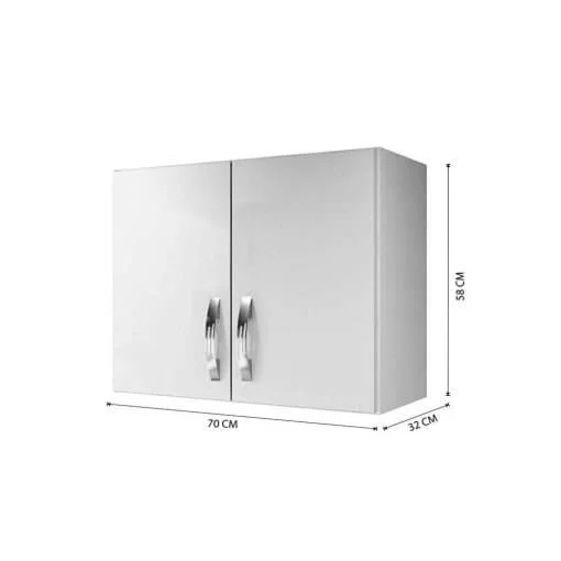 Armário Aéreo Delta 2 Portas 1 Prateleira Arte