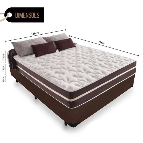Cama Box Anjos Casal Classic Molas Superlastic