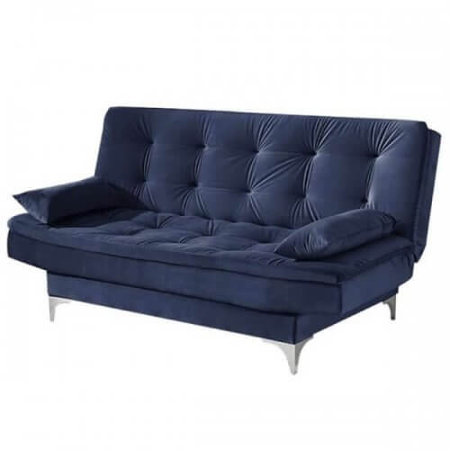 Sofá Cama Agatha Casal 3 Lugares com Encosto Reclinável