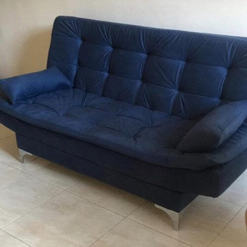 Sofá Cama Agatha Casal 3 Lugares com Encosto Reclinável