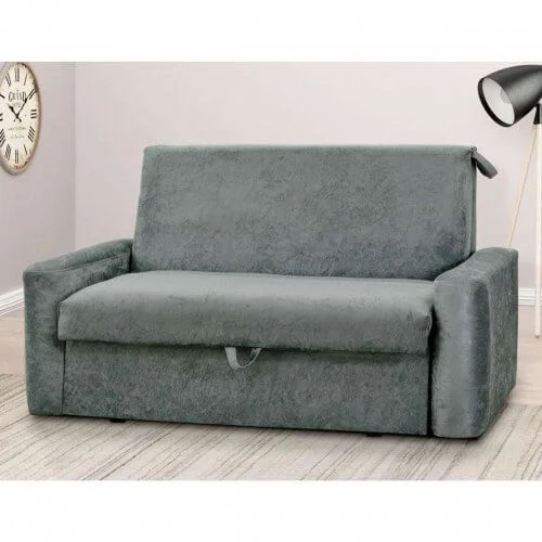Sofá Cama Daiane com Baú 2 Lugares 140cm