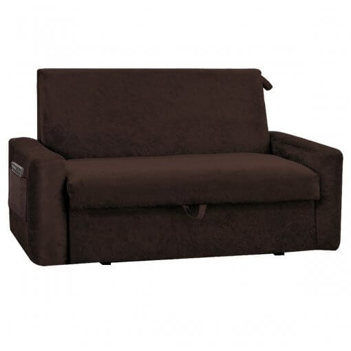 Sofá Cama Daiane com Baú 2 Lugares 140cm
