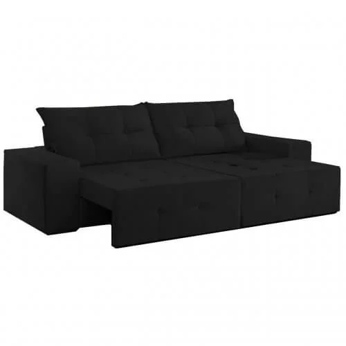 Sofá Espanha 2 Lugares Retrátil 150cm Tecido Suede