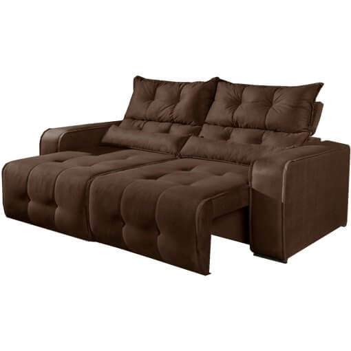 Sofá Minas 2 Lugares Retrátil e Reclinável Tecido Suede 180cm