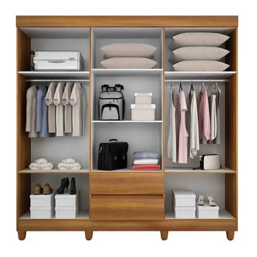 Guarda Roupa Porto SEM Espelho 6 Portas 2 Gavetas