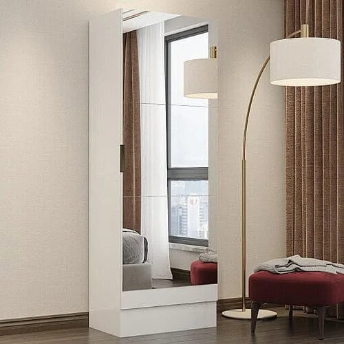 Armário Multiuso Premium Sapateira 1 Porta Espelhada Carioca