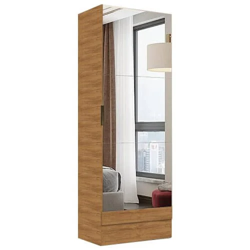 Armário Multiuso Premium Sapateira 1 Porta Espelhada Carioca