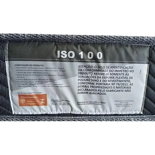 Colchão Fort Tech ISO 100 Casal Espuma D33 18x188x138 Ortobom