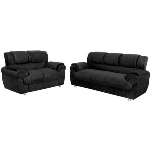 Conjunto de Sofá 7025 com 2 e 3 Lugares em Tecido Suede