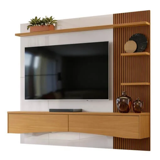 Painel para TV Europa até 65 Polegadas 2 Gavetas Lukaliam