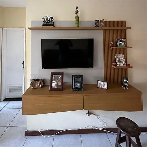 Painel para TV Europa até 65 Polegadas 2 Gavetas Lukaliam