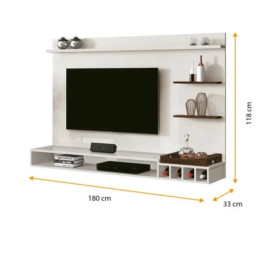 Painel para TV Palladium Até 55 Polegadas Com Adega Off White