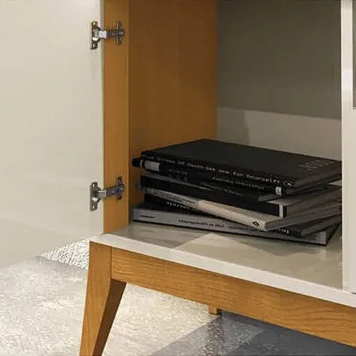 Rack Morgan para TV Até 75 Polegadas 2 Portas EDN Cedro Off White