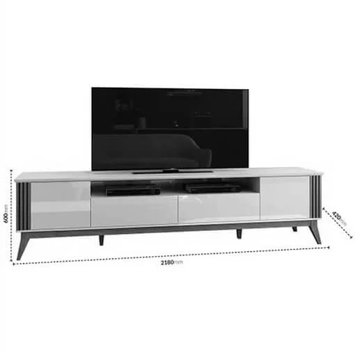 Rack Morgan para TV Até 75 Polegadas 2 Portas EDN Cedro Off White