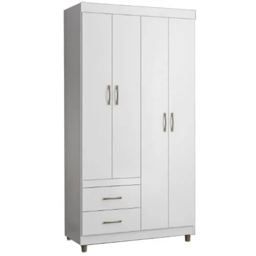 Guarda Roupa 2242 Solteiro 4 Portas 2 Gavetas Araplac