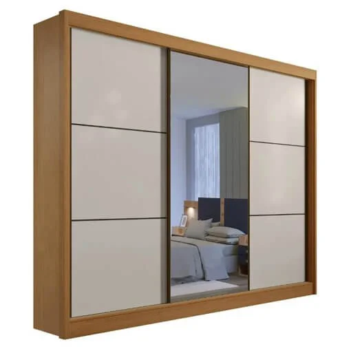 Guarda Roupa New Dallas Casal 3 Portas 6 Gavetas