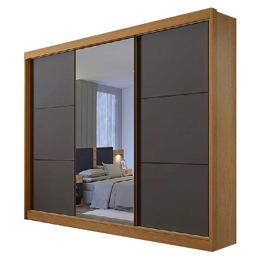 Guarda Roupa New Dallas Casal 3 Portas 6 Gavetas